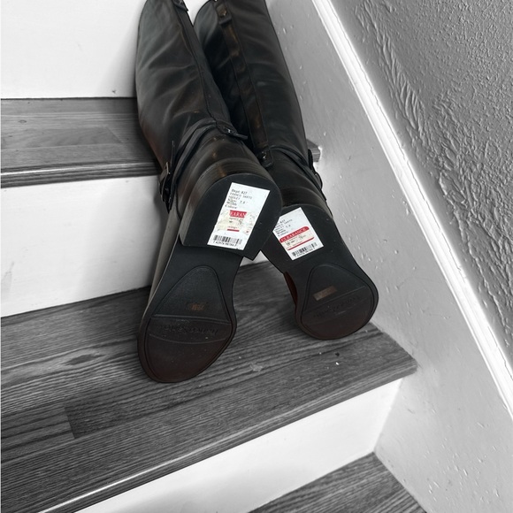 Franco Sarto Sleek Black Over the Knee Boots - Picture 2 of 5